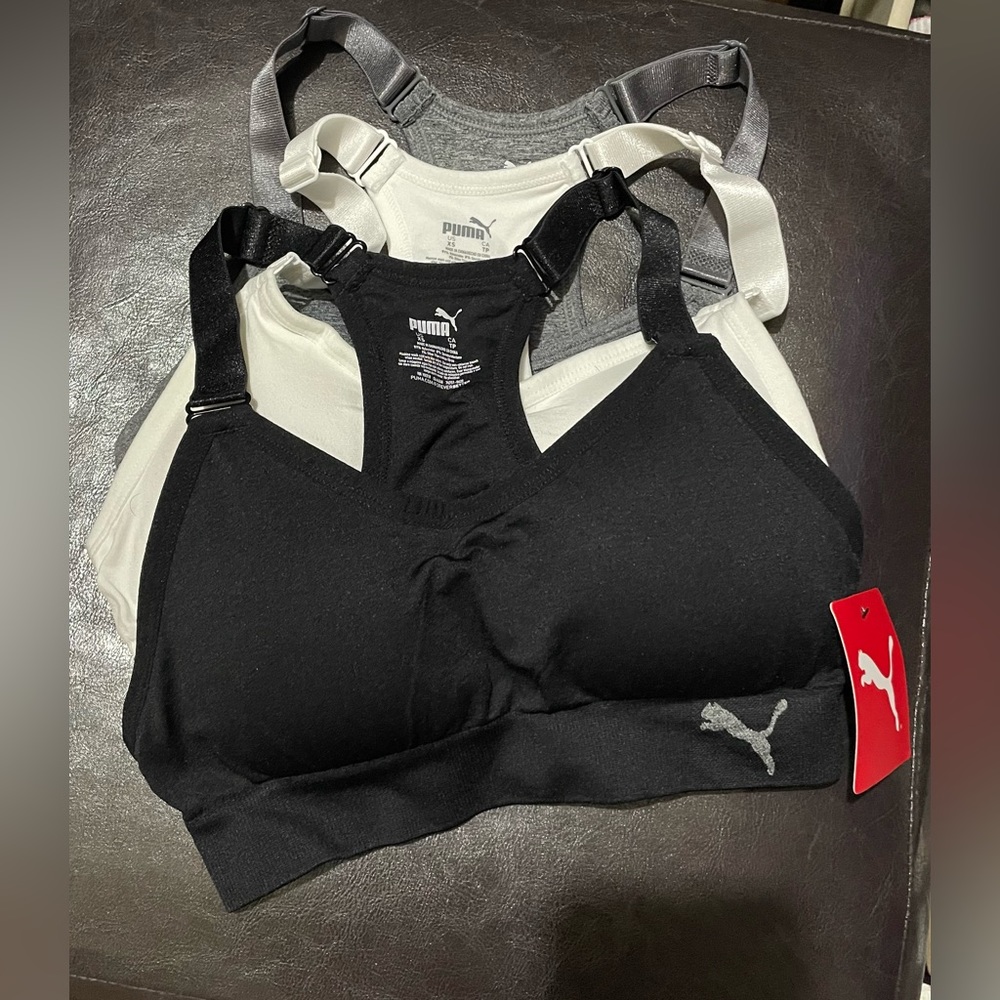 Brand new PUMA sport bras | XS size 3 colors , black white and grey.
